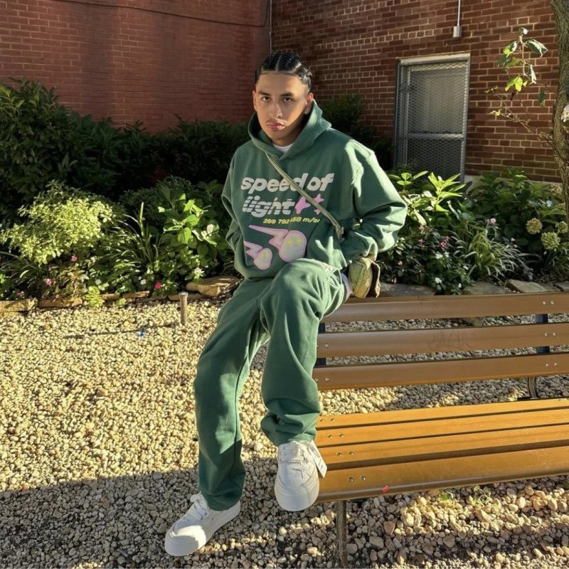 Broken Planet Market Hoodie American Fashion Brand Hip Hop Letters Printing plus Velvet Couple Models All-Match Hoodie-CY