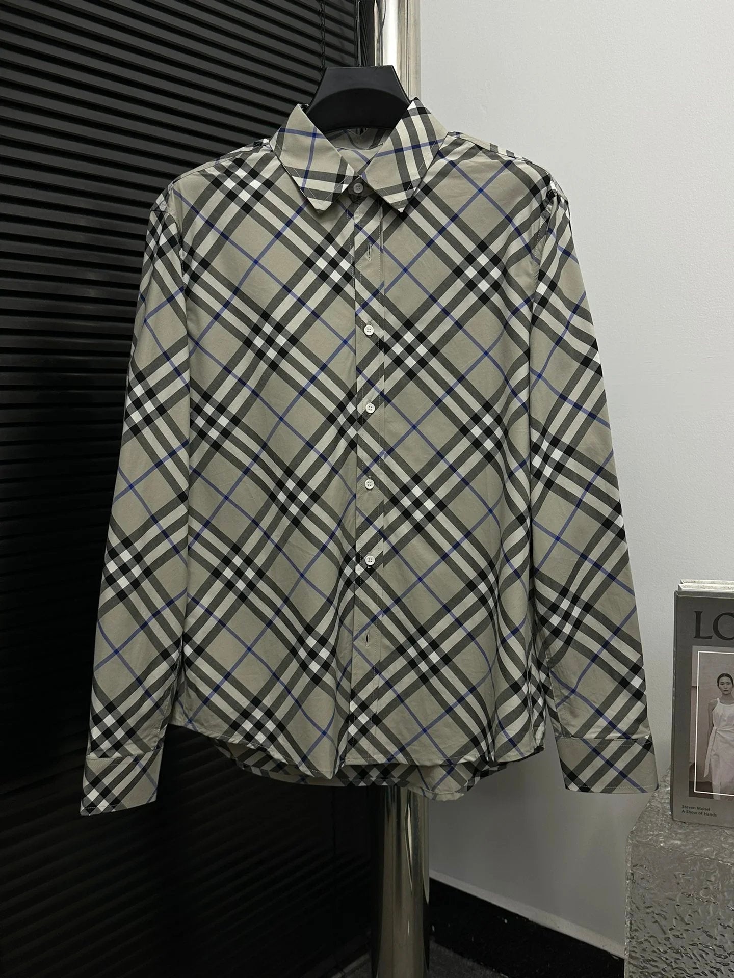 Burberry Shirt 24ss New Autumn Winter Plaid Contrast Long Sleeve Shirt Unisex Versatile Business Casual Slim Fit Jacket