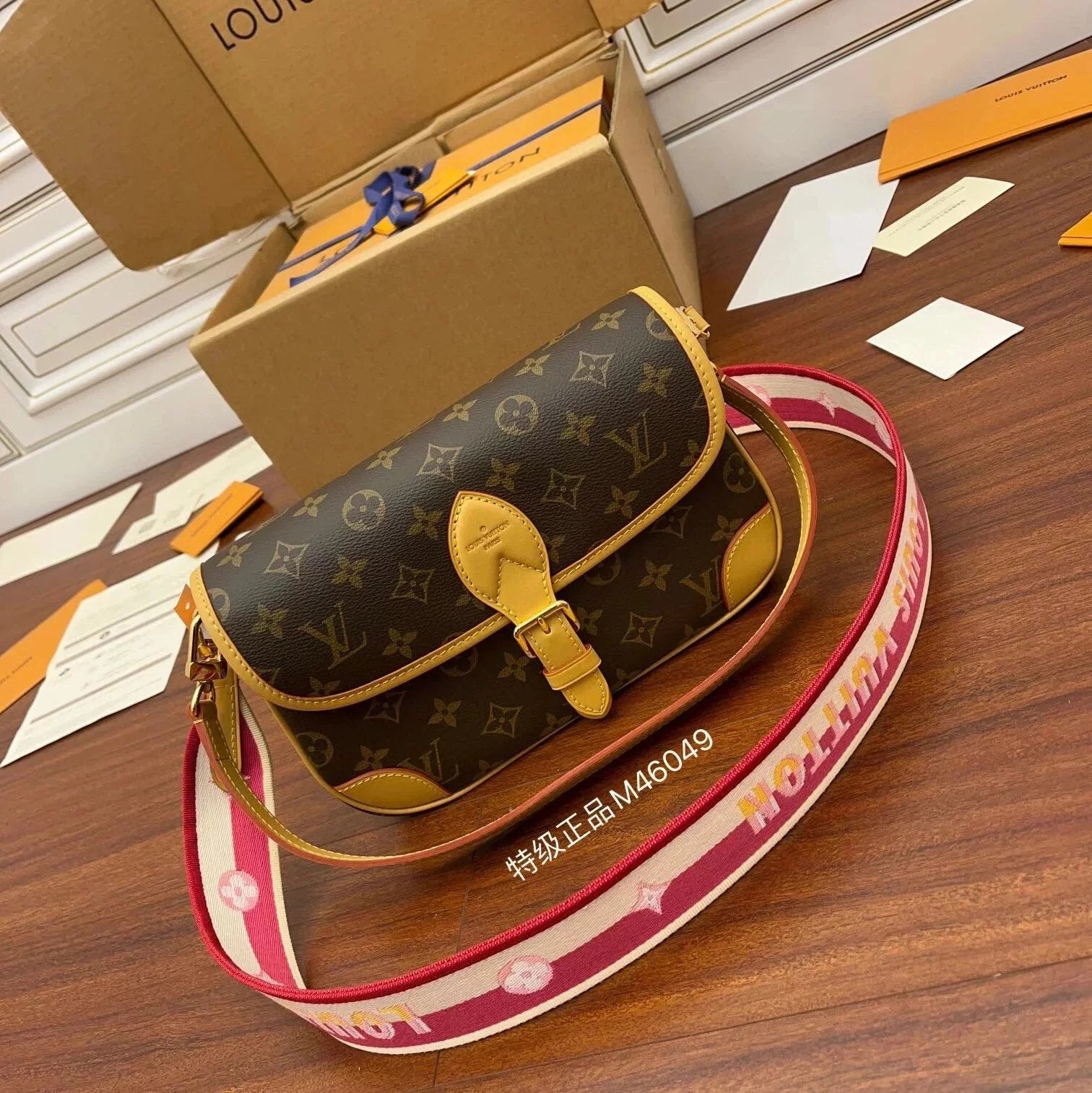 Louis Vuitton LV Women's Bag Top version Super Original Leather2022New Baguette Bag Presbyopic Underarm Shoulder Messenger Bag