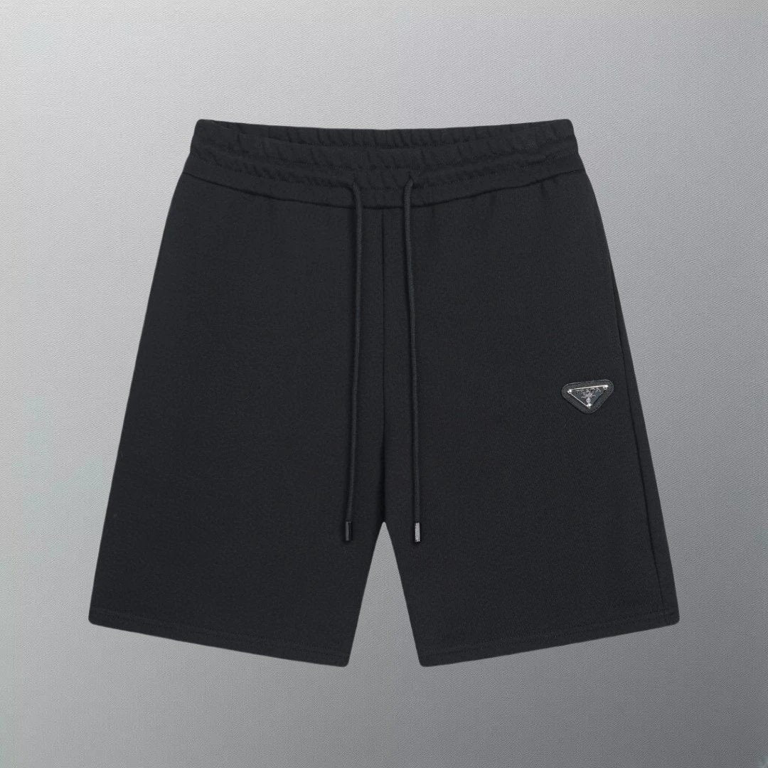 PRADA Shorts Front Triangle Badge logo Five-point Shorts25ss New Drawstring Casual Summer Pants5Two-in-One Casual Sweatpants for Men and Women, Pure Cotton Joggers
