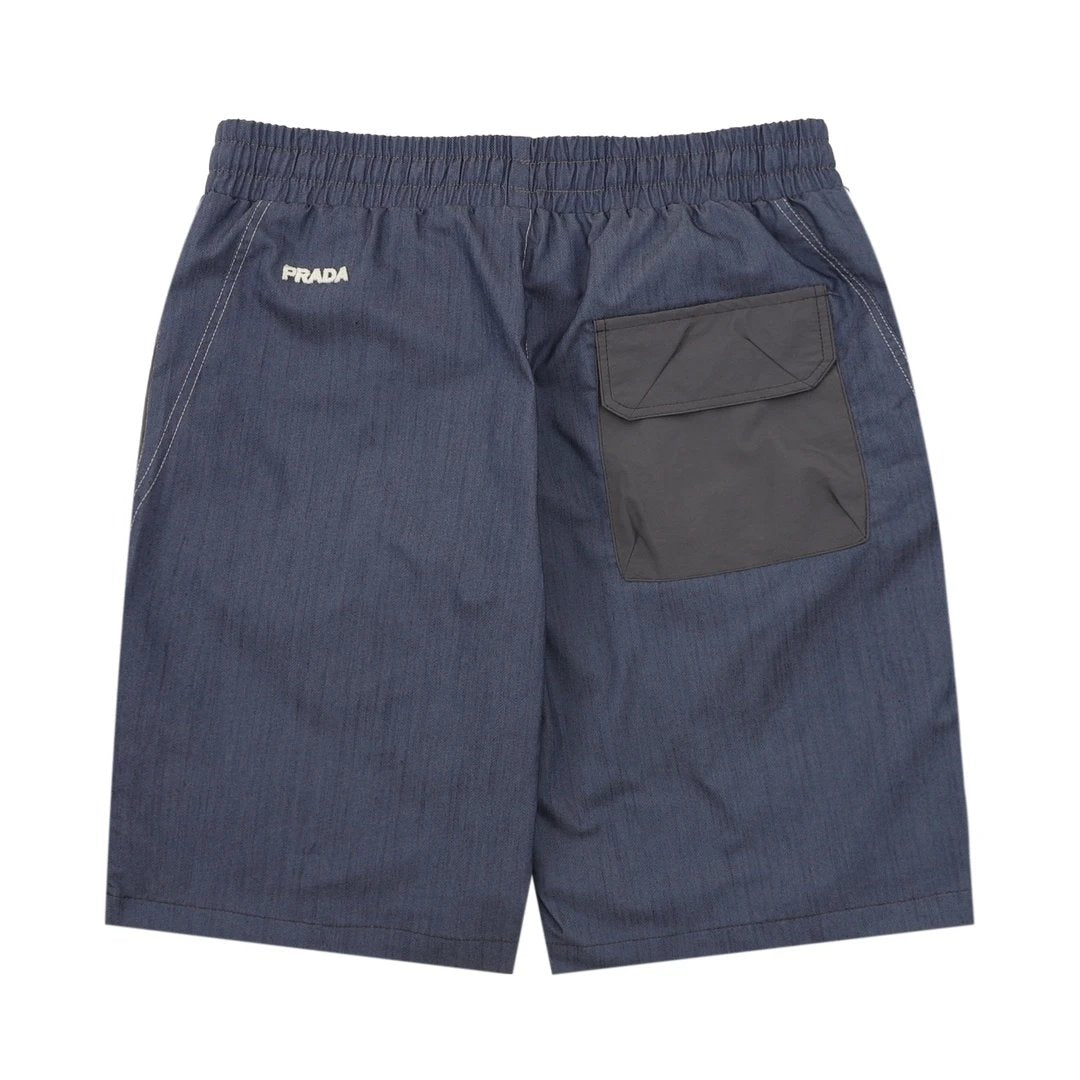 PRADA Shorts Predecessor Triangle Mark logo Five-point Shorts25ss New Drawstring Casual Pants for Men and Women, Summer Style5Two-in-One Casual Sweatpants Pure Cotton Joggers
