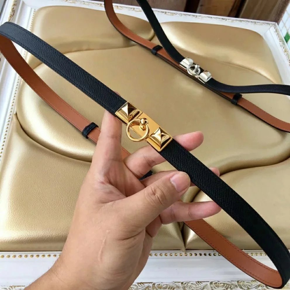 Hermes Belt Top version Brand New and High Quality kelly Belt Women's Imported Cowhide Casual Fashion All-Matching Leather Belt Women's Closing Belt Belt