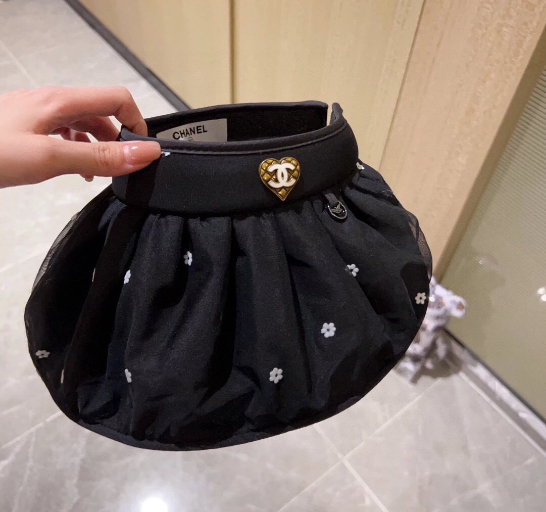 Chanel Hat 2023New Temperament Foldable Dual-Purpose Sun Hat Topless Hat,It Can Be Used as a Hair Band and Is Very Convenient!Lady joker~