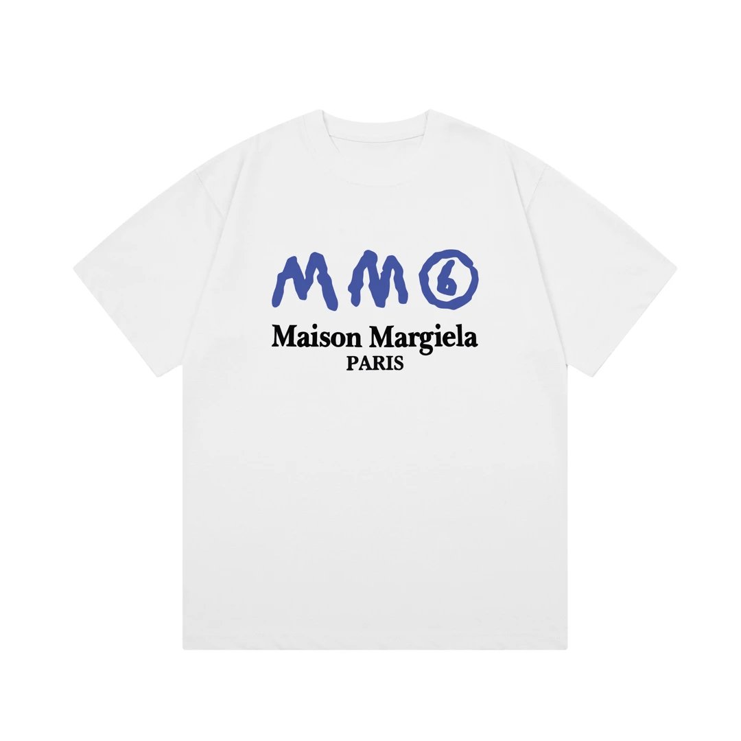 Maison Margiela T-shirt Alphabet Doodle Number Print logo round Neck Short Sleeve25ss New Pure Cotton Unisex Style T T-shirt OS Loose Fit Base Shirt Short Sleeve Top T-Shirt