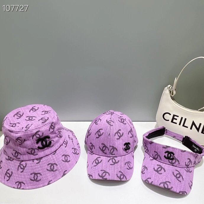 Chanel Hat High Quality】New Simple Embroidery logo Bucket Hat New Shipment,Big Brand's Same Style Super Easy to Match,Hurry up and Buy It