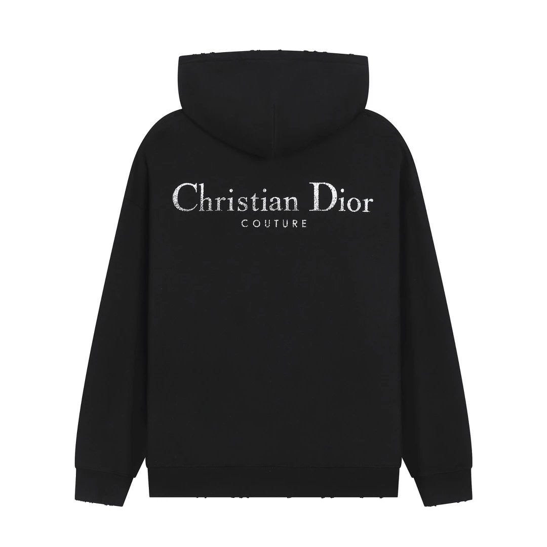 Dior Hoodie Classic Logo Printed Hoodie Casual Loose Fit Versatile Pullover Sweatshirt os Unisex Sports Tracksuit Base Shirt24ss Autumn and Winter New Products