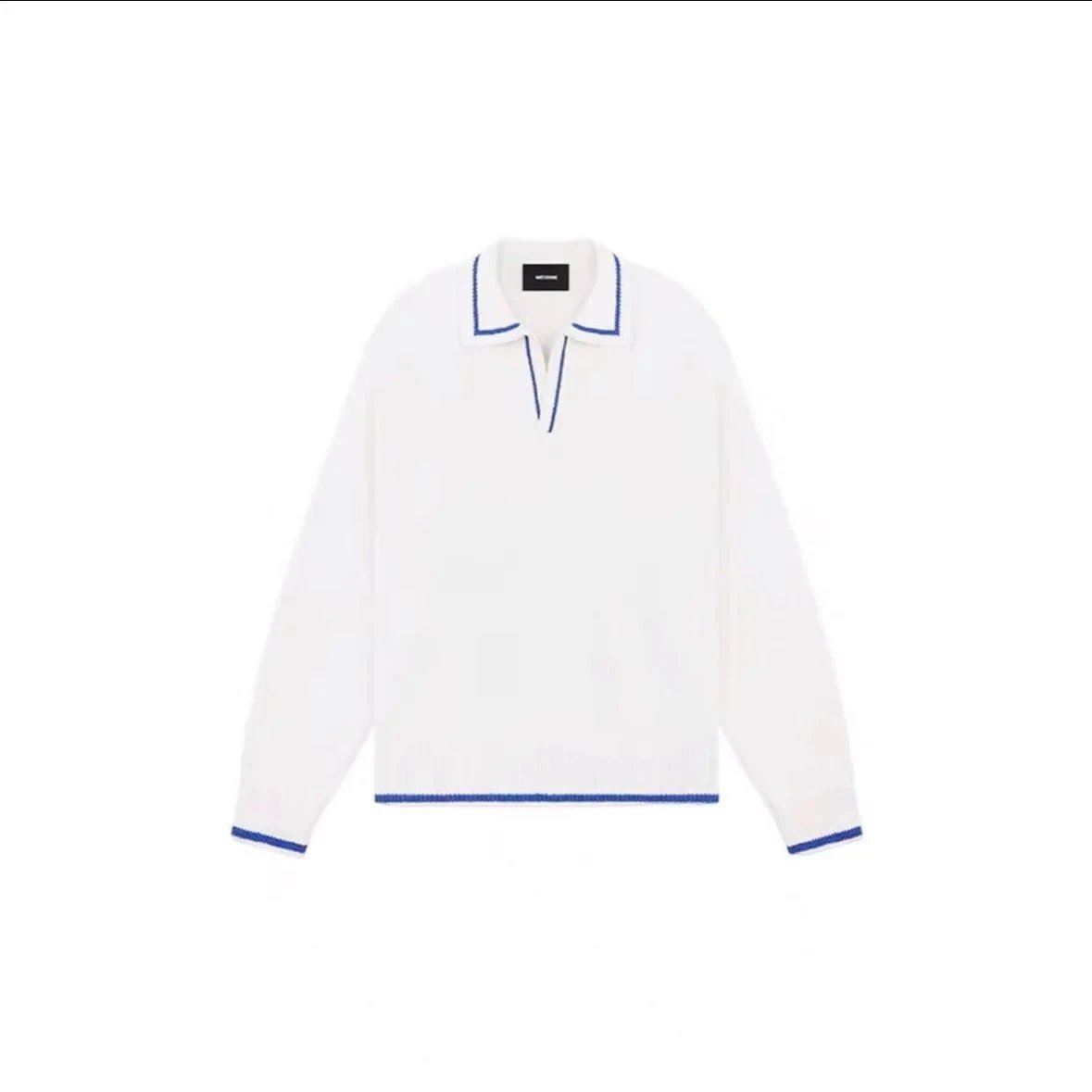 We11done Sweater Top Version Wang Heyi Same Style New Navy POLO Sweater Sweater Sweater
