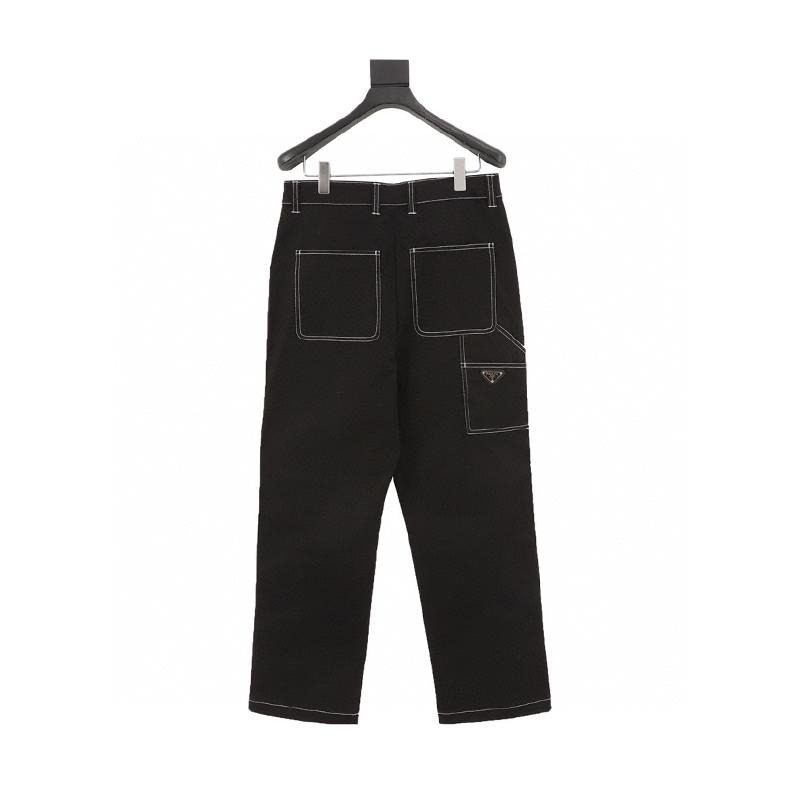 PRADA Jeans Bright Line Angle Iron Brand Wide Leg Pants Men and Women Same Style