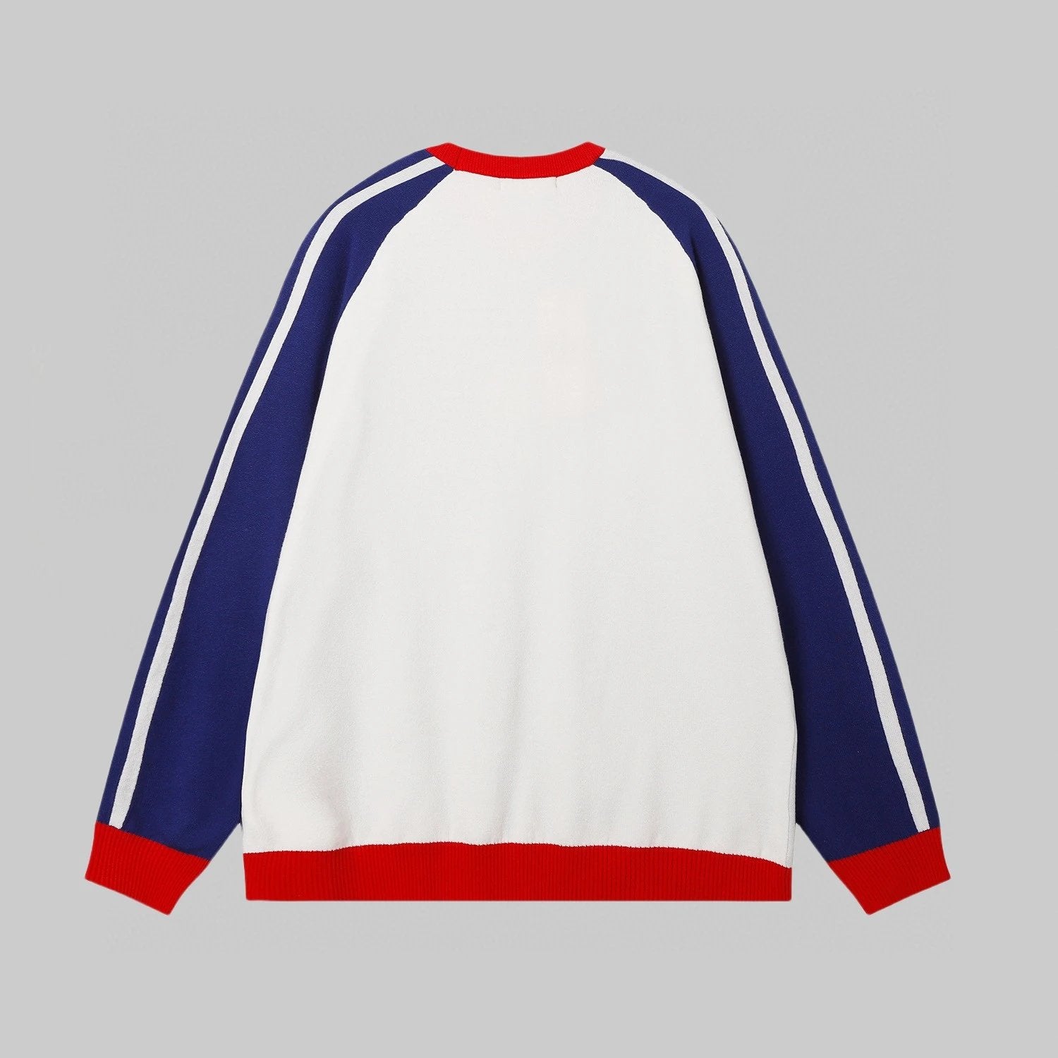 Gucci Sweater Collaboration Series Striped Crew Neck Knit Sweater Long Sleeve Pullover Unisex Thickened OS Loose Fit Top Versatile Casual Jacket Lazy Style