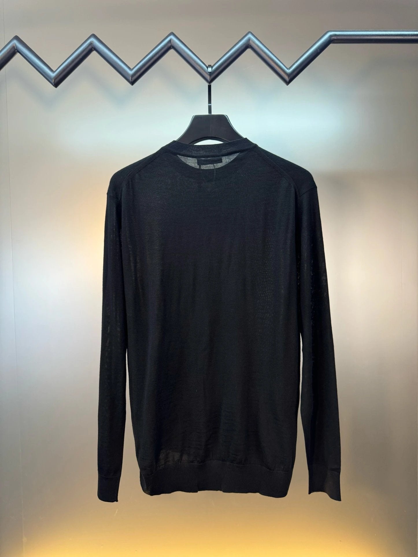 PRADA Sweater SS24New Jacquard Wool Knit Crew Neck Sweater Base Shirt Unisex