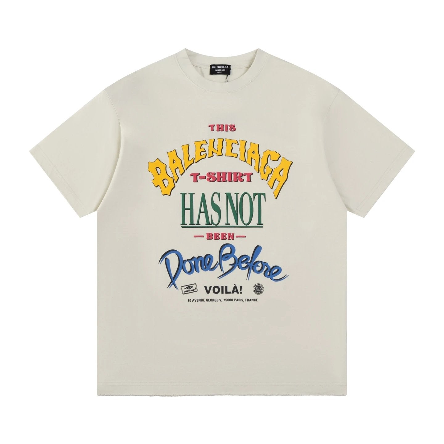 Balenciaga T-shirt Chest Letter Print logo round Neck Short Sleeve25ss New pure cotton T Unisex T-Shirt OS Loose Fit Base Shirt Top Half Sleeve T-Shirt
