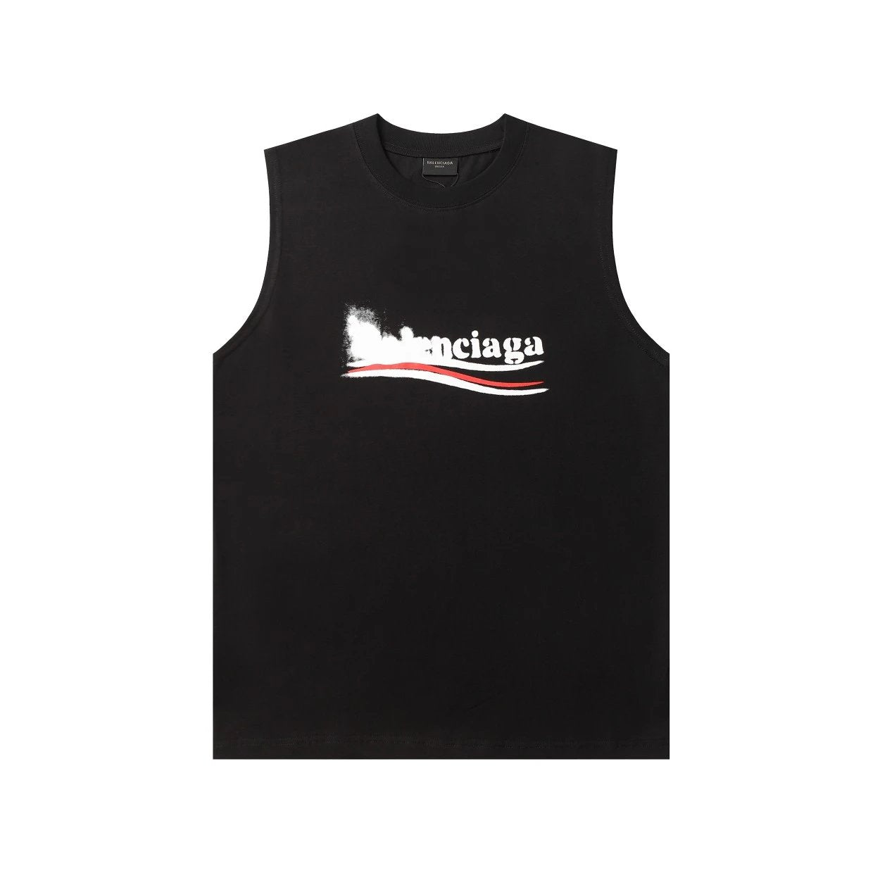 Balenciaga T-shirt Chest Letter Cola Pattern Print logo Sleeveless Short Sleeve Sleeveless Vest25ss New pure cotton T T-shirt OS Loose Style Men's and Women's Same Bottoming Shirt Top Half-Sleeve T-shirt