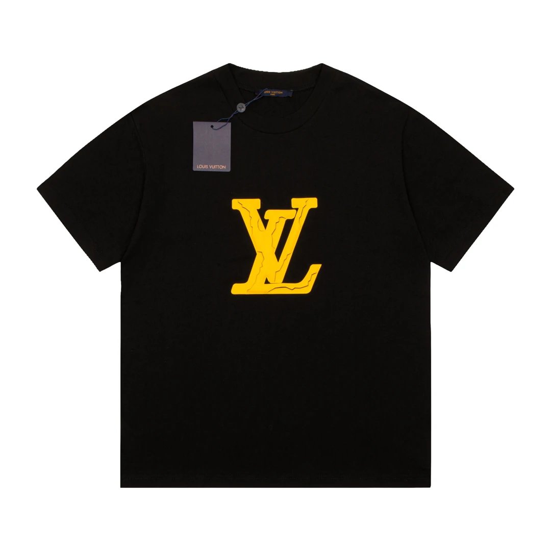 Louis Vuitton LV T-shirt The chest has large protrusions logo Heat Transfer Round Neck Short Sleeve25ss New pure cotton T Unisex T-Shirt OS Loose Fit Base Shirt Top Half Sleeve T-Shirt