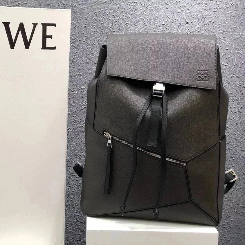 LOEWE Backpack Top version 【Premium Version】puzzlebackpack Series Leather Patchwork Genuine Goods Calfskin Backpack Unisex Backpack Bag Backpack Schoolbag Travel Bag