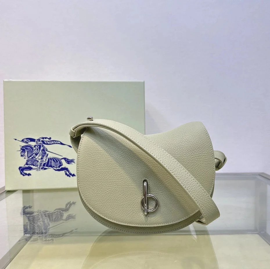 Burberry Women's Bag Top version 【Super Original High Version】Same Style Ring as Gianna Jun Plaid24New RockingHorse Handbag Women's Bag New Selenodont Bag Hobos Crossbody Shoulder Bag