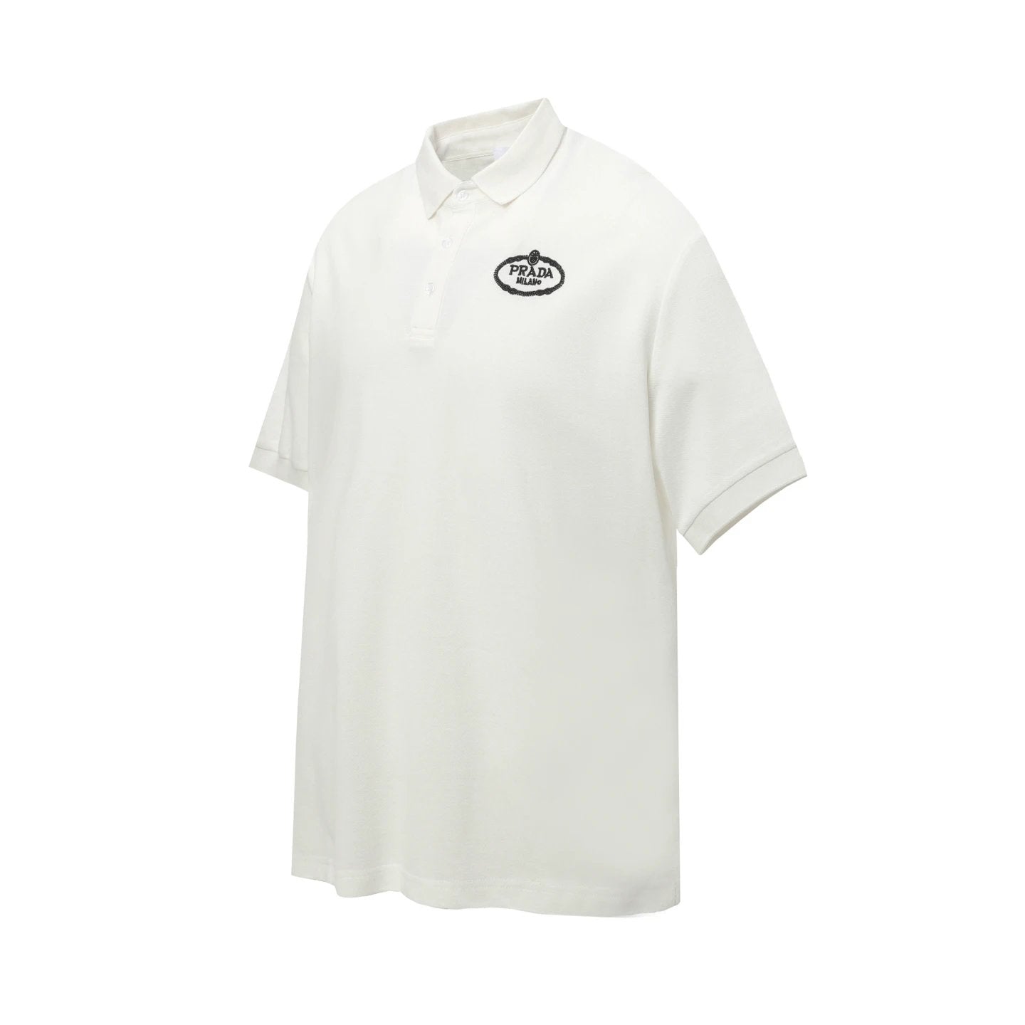 PRADA T-shirt Chest Letters logo Embroidery POLO Shirt Lapel Short Sleeve25ss New Unisex Summer Short Sleeve OS Loose T Business Half Sleeve Shirt Plus Size T-Shirt