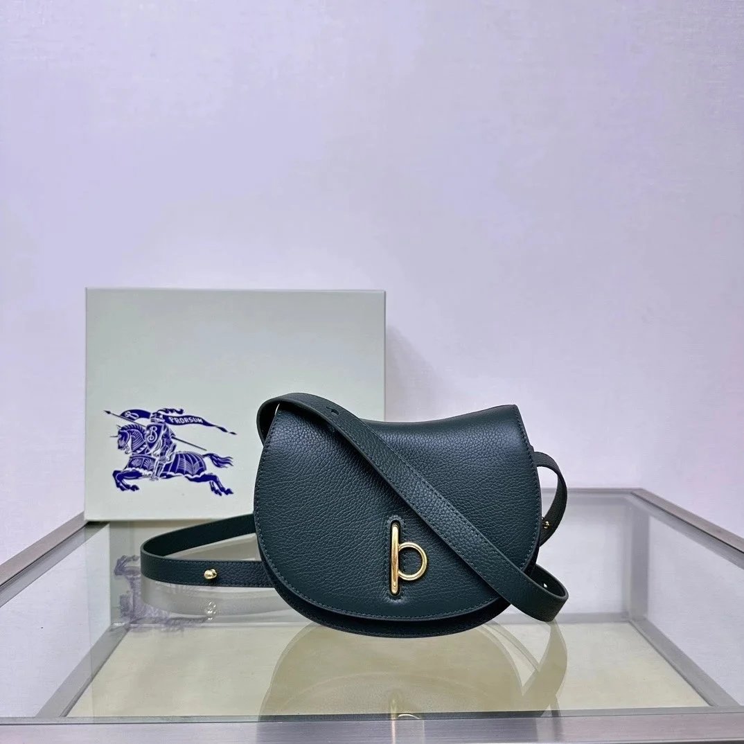 Burberry Women's Bag Top version 【Super Original High Version】Same Style Ring as Gianna Jun Plaid24New RockingHorse Handbag Women's Bag New Selenodont Bag Hobos Crossbody Shoulder Bag