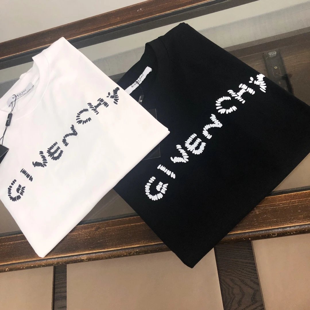 Givenchy T-shirt Chest Brand Letter Embroidery logo round Neck Short Sleeve25ss New pure cotton T Unisex T-Shirt OS Drop Shoulder Loose Fit Base Shirt Top T-Shirt Short Sleeve