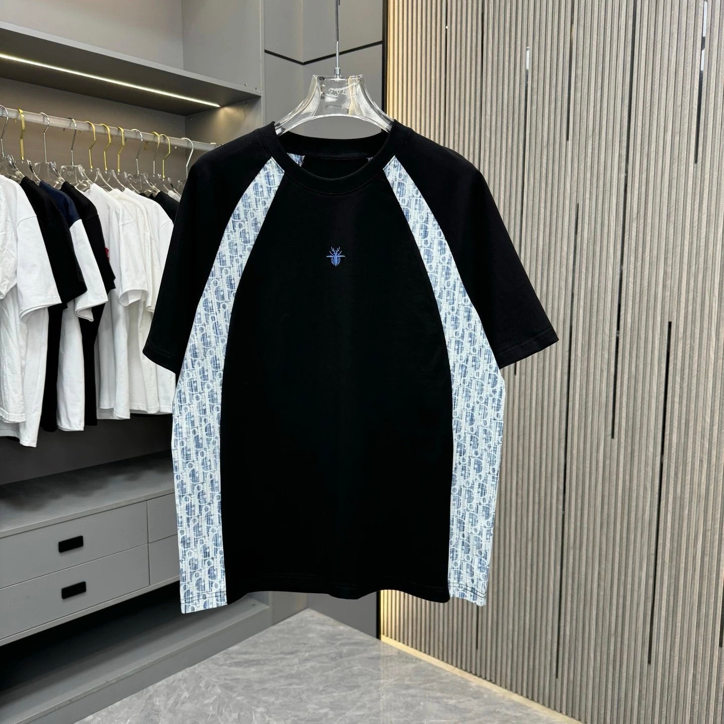 Dior T-shirt Chest Brand Fabric with Embroidery logo round Neck Short Sleeve25ss New Pure Cotton Unisex Style T T-shirt OS Loose Fit Base Shirt Half Sleeve T-Shirt Top Half Sleeve