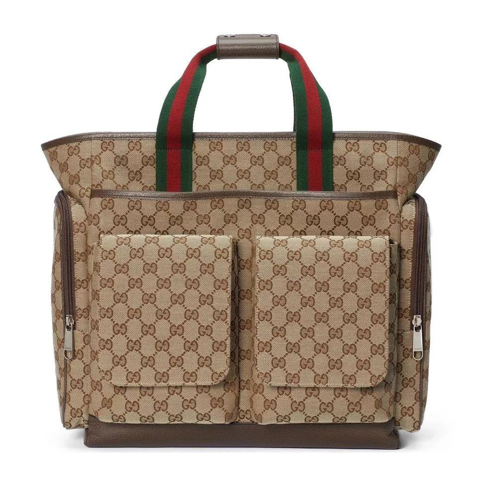 Gucci Women's Bag Top version 【Top Version Original Factory】2024New【New Product】Classic Series Baby Diaper Bag Mummy Bag Tote Bag Tote Bag Commuter Bag Casual Briefcase Handbag Large Shopping Bag40cm Model:768116