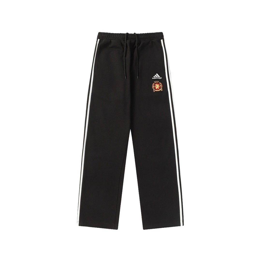 Balenciaga Sweatpants Collaboration Embroidery LOGO Straight Leg Sweatpants Sports Pants Autumn Unisex Long Pants Drawstring Winter Loose Plus Size Casual Pants High Waist