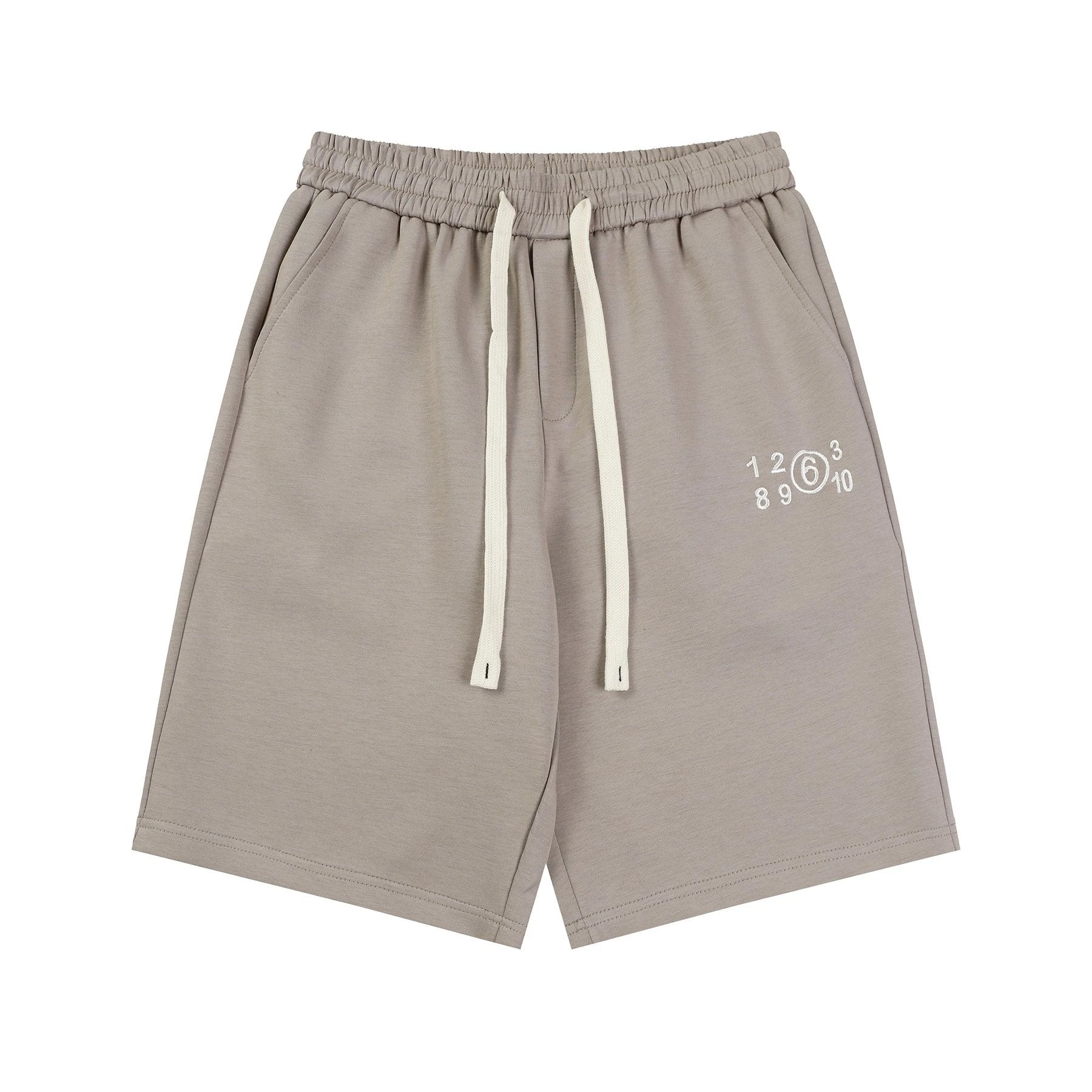 Maison Margiela Shorts Front Body Digital Embroidery logo Five-point Shorts25ss New Drawstring Casual Pants for Men and Women, Summer Style5Two-in-One Casual Sweatpants Pure Cotton Joggers