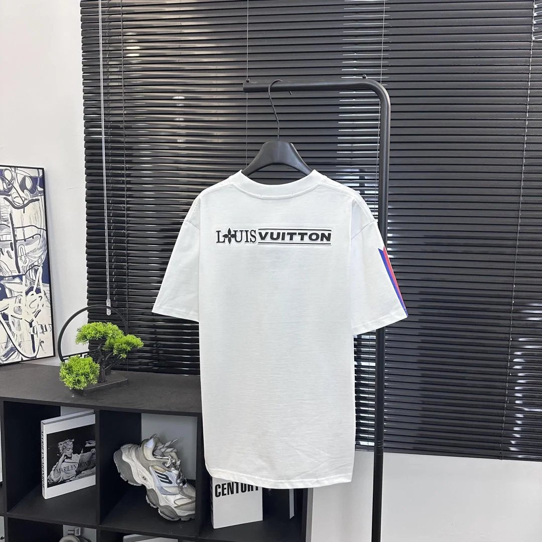 Louis Vuitton LV T-shirt Copa América Limited Edition Series Lamination logo round Neck Short Sleeve25ss New Pure Cotton Unisex Style T Casual T-Shirt Base Layer Shirt OS Loose Fit Half Sleeve Top Plus Size