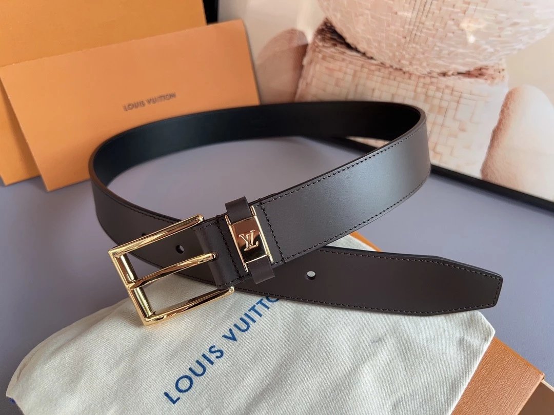 Louis Vuitton LV Belt Top version 【Counter Quality】The Most New Belt4.0cm Men's Belt Pin Buckle Men's Leather Belt with Classic Presbyopic Checkered Belt with Genuine Goods Packaging No Problem in and out of the Counter Versatile Casual Fashion Formal Wea