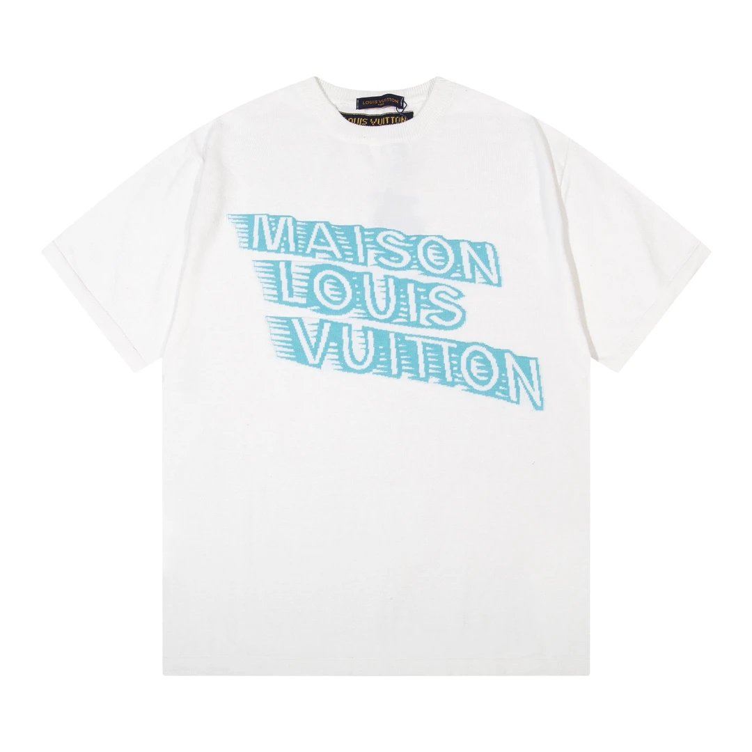 Louis Vuitton LV T-shirt Chest Letter Print logo round Neck Short Sleeve25ss New Pure Cotton Unisex Style T T-shirt OS Loose Fit Base Shirt Top Half Sleeve T-Shirt