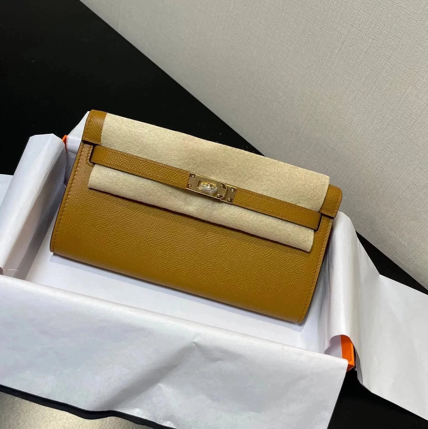 Hermes women's bag Top version hermeskellywoc2021New Second Generation Mini Kelly Bag togoWOC Import Epsom Women's Leather Shoulder Crossbody Bag