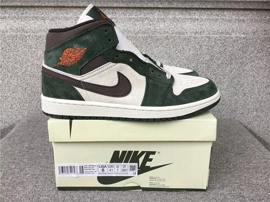 Air Jordan 1 Mid shoes New All-Match Trendy Men's Casual Sports Shoes