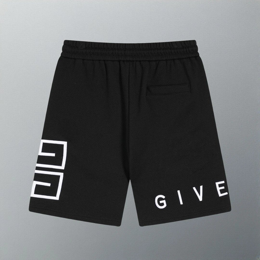 Givenchy Shorts Front and Rear Pair G Letter Embroidery logo Five-point Shorts25ss New Drawstring Casual Summer Pants5Two-in-One Casual Sweatpants for Men and Women, Pure Cotton Joggers