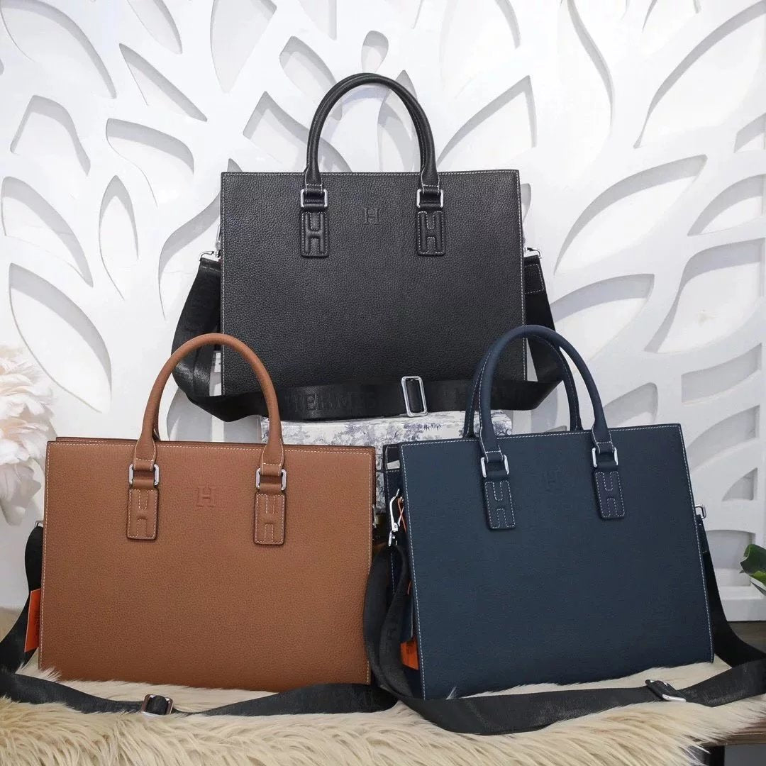 Hermes men's bag Top version Can Support Counter Comparison Genuine Goods Quality Men's Bag Business Briefcase Computer Bag Messenger Bag Shoulder Bag Handbag Handbag
