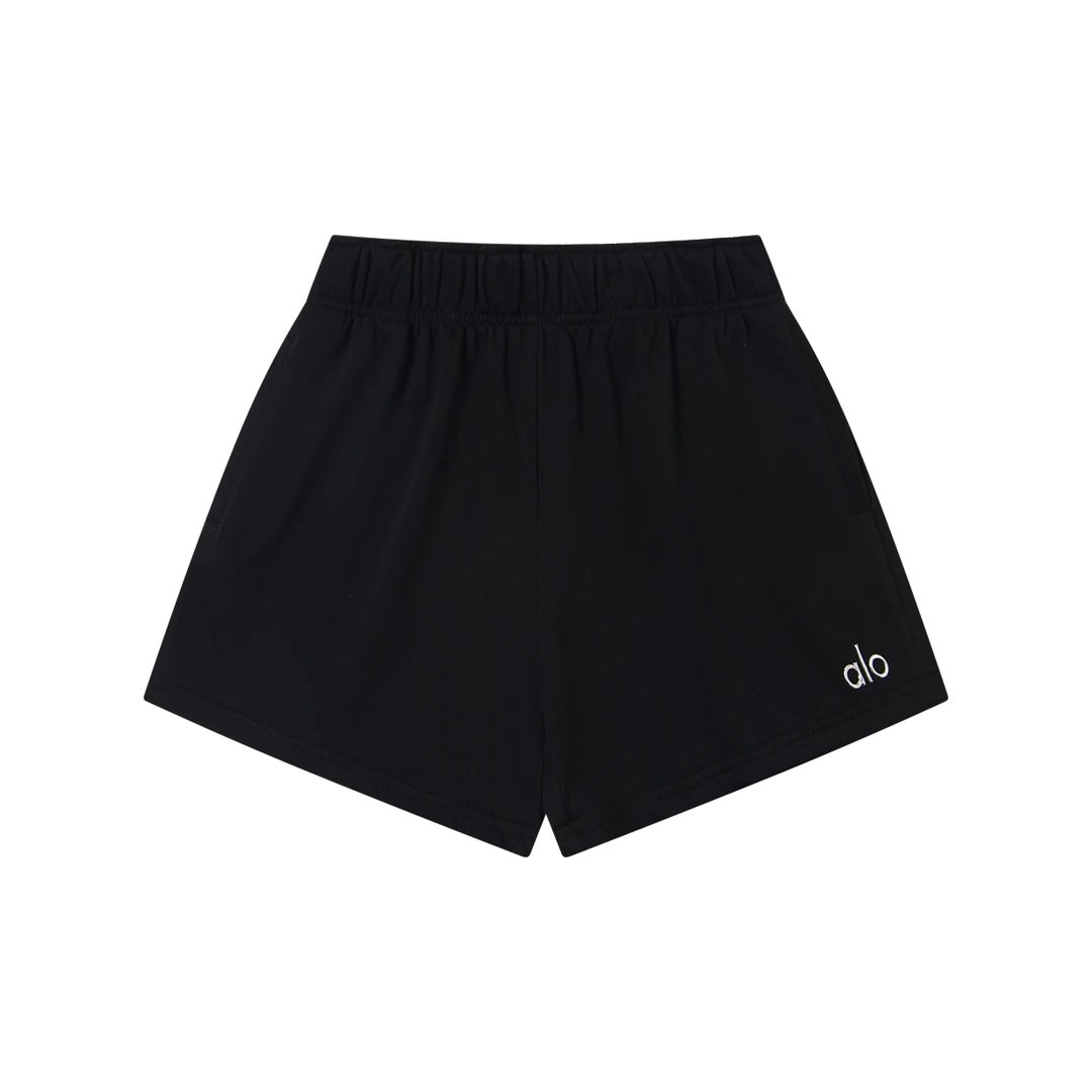 Alo Yoga Yoga Pants Predecessor Three-Dimensional Letter Printing logo Yoga Shorts Fifth Pants25ss New Drawstring Casual Women's Summer Pants5Two-in-One Casual Sweatpants Pure Cotton Joggers