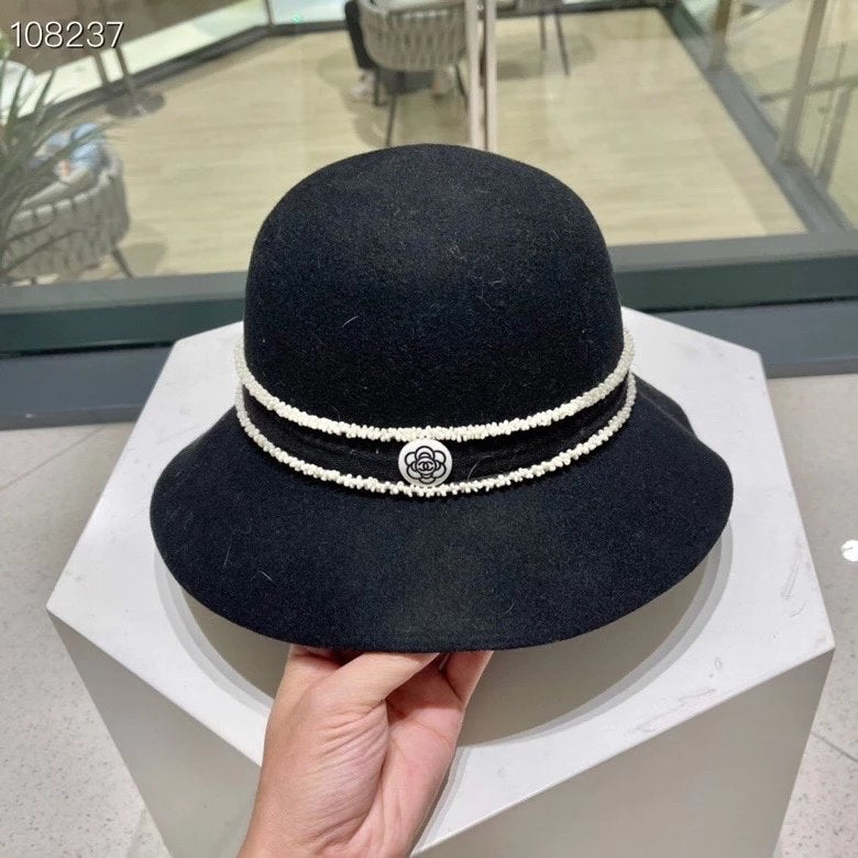 Chanel Hat Autumn and Winter New Camellia Hat,100%%Wool lining,Wool top hat,Socialite style,Head Circumference57cm