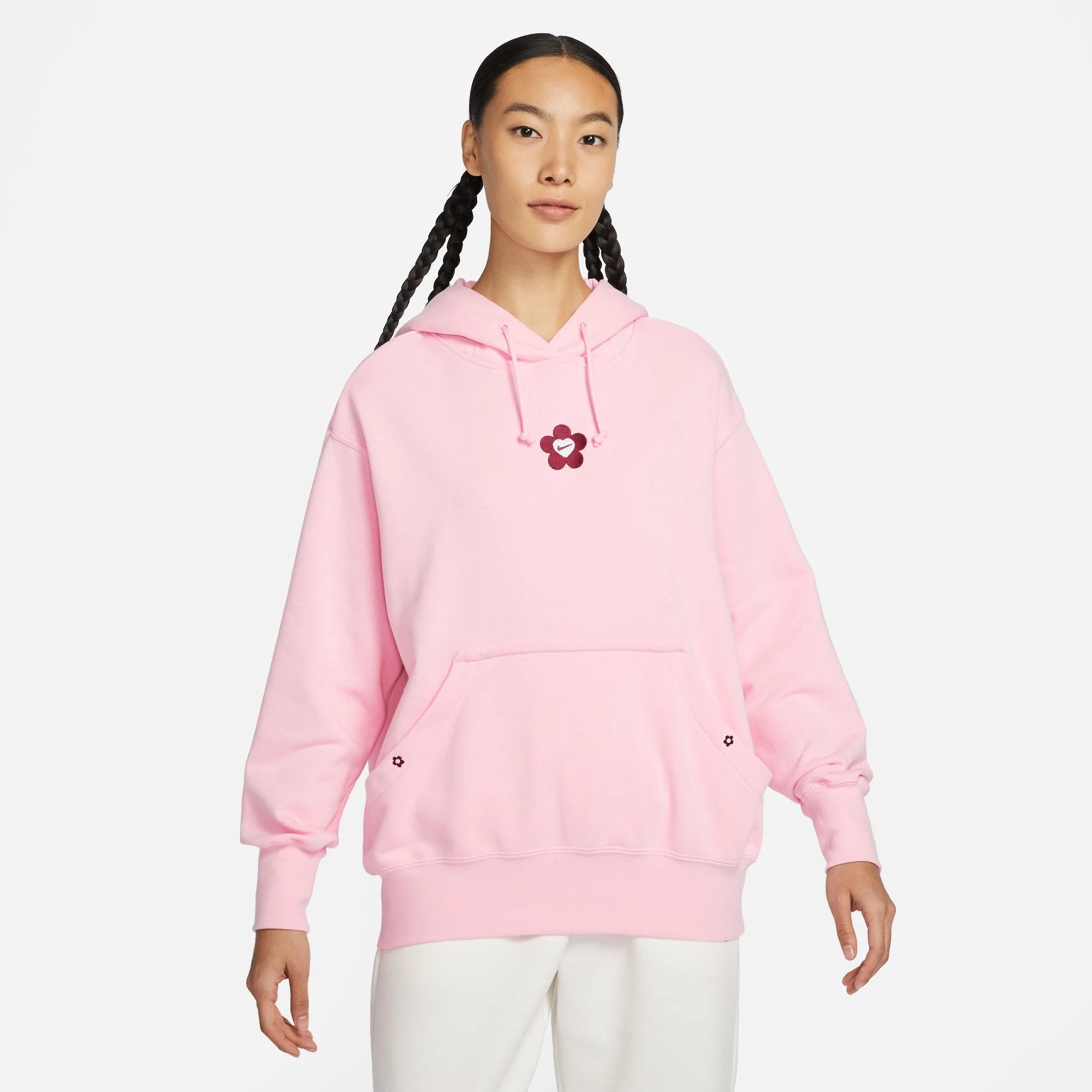 Nike Women's Sweater Spring Sports Loose Casual New Embroidered Printed Hooded Pullover HF1135