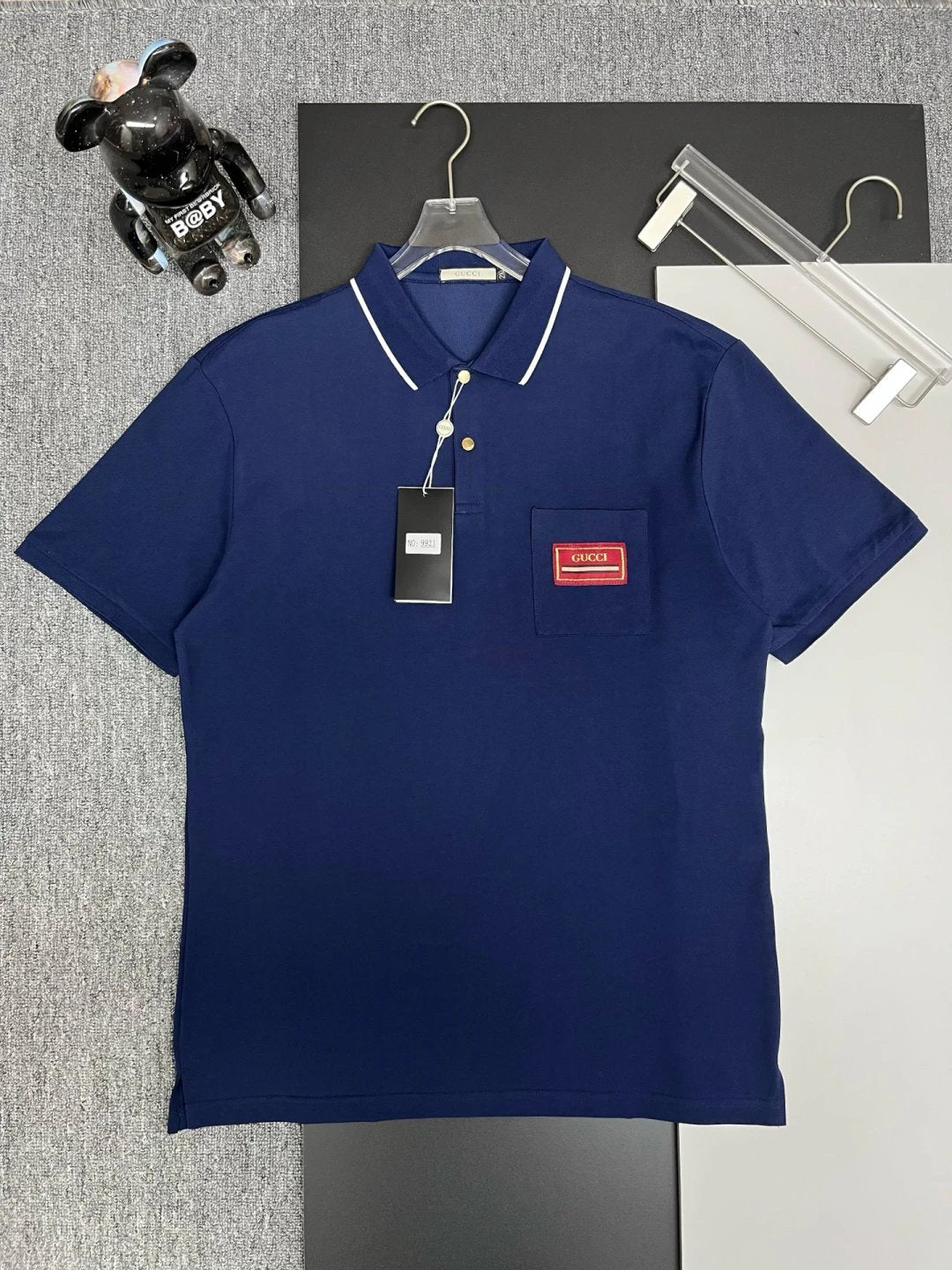 Gucci T-shirt Chest Pocket Embroidery logoPOLO Short Sleeve Turn-down Collar Shirt Unisex Summer Loose Fit T Business Commuter Short Sleeve Shirt Plus Size