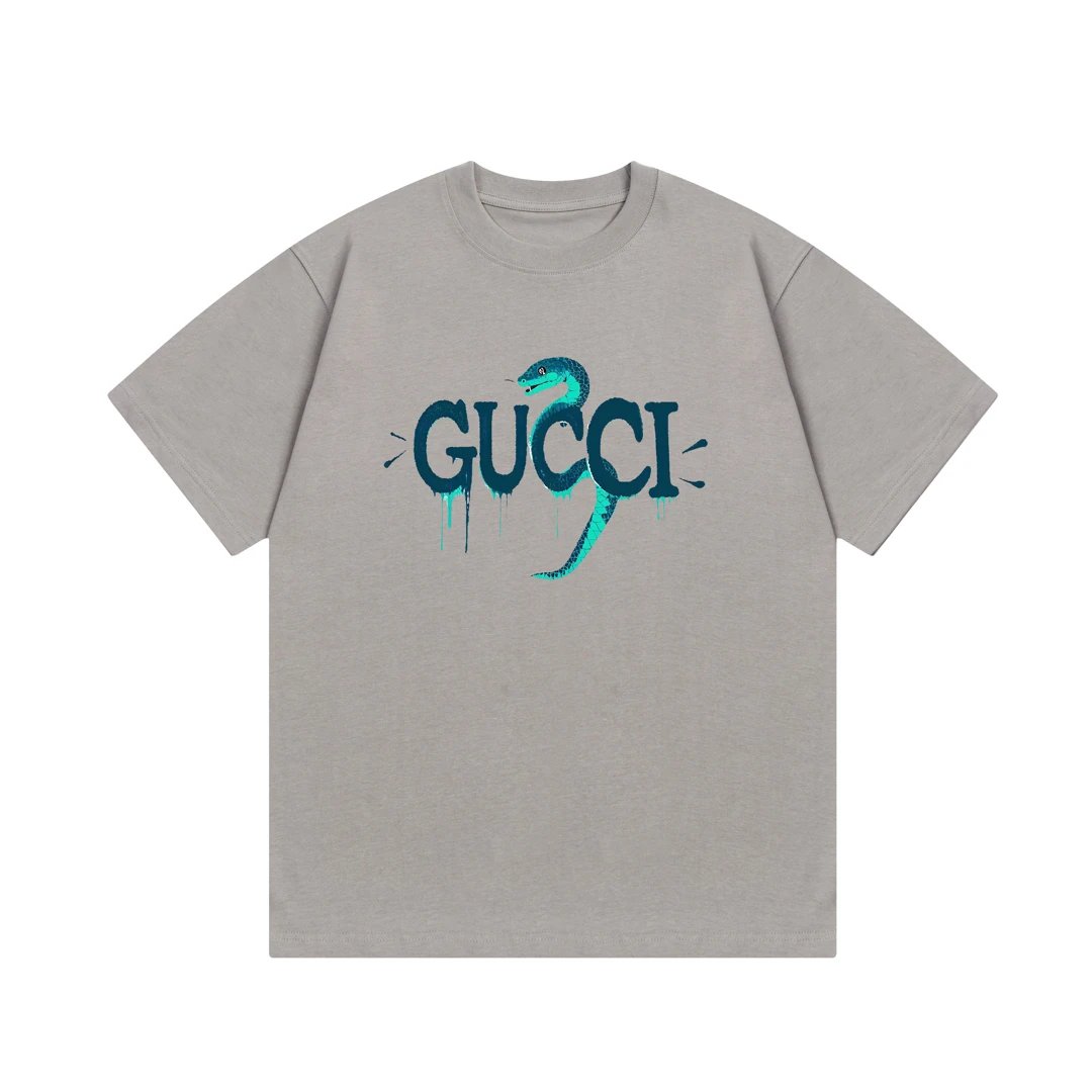 Gucci T-shirt Year of the Snake Limited Edition Letter Print logo round Neck Short Sleeve25ss New pure cotton T Unisex T-Shirt OS Loose Design Top Bottoming Shirt Half-Sleeve T-shirt