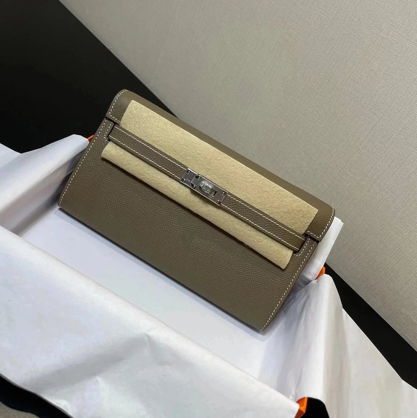 Hermes women's bag Top version hermeskellywoc2021New Second Generation Mini Kelly Bag togoWOC Import Epsom Women's Leather Shoulder Crossbody Bag