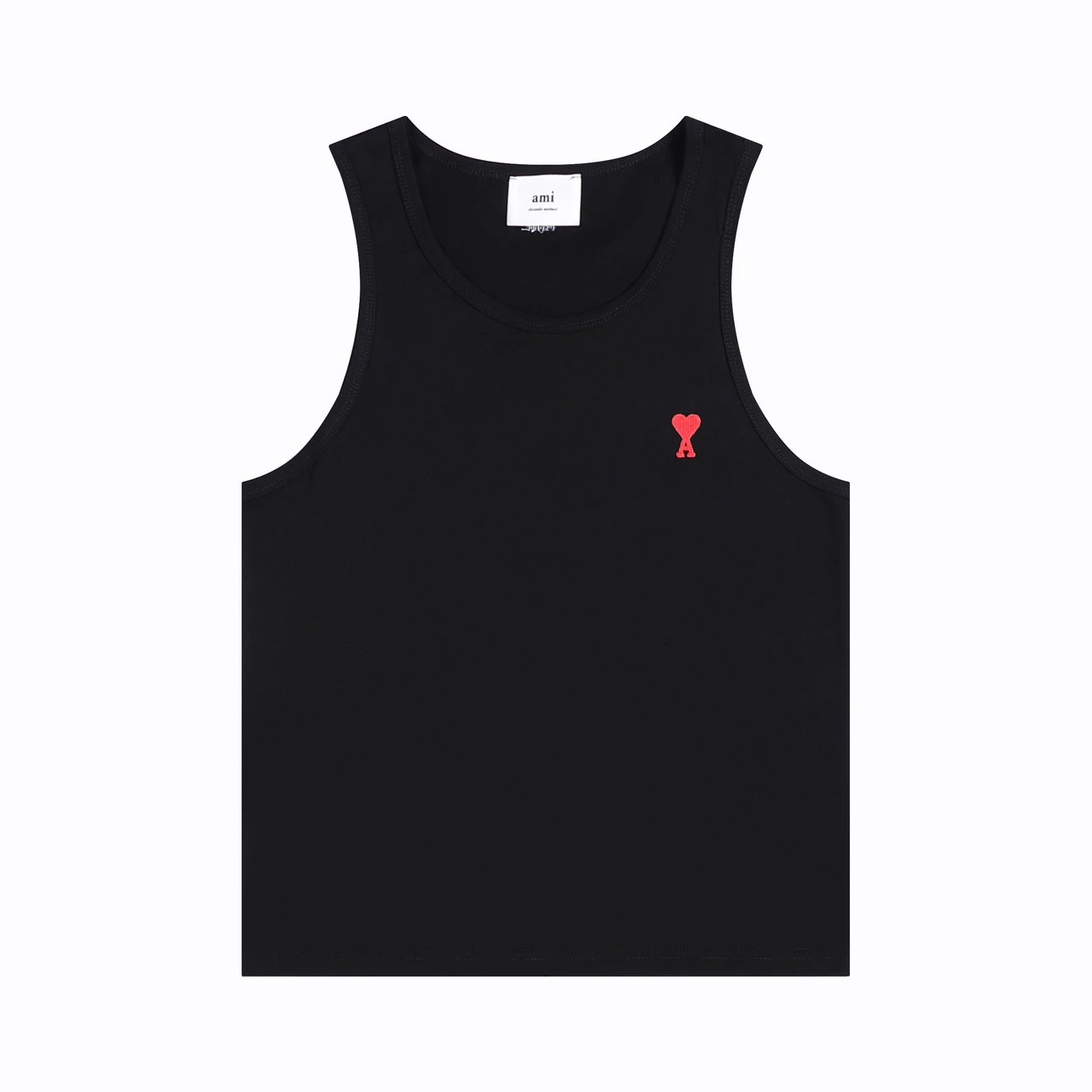 Ami T-shirt Top Version Counter Same Style Pure Cotton Summer Men's and Women's Same Fashion Loose All-Matching2024New Half Sleeve Vest Short Sleeve T T-shirt