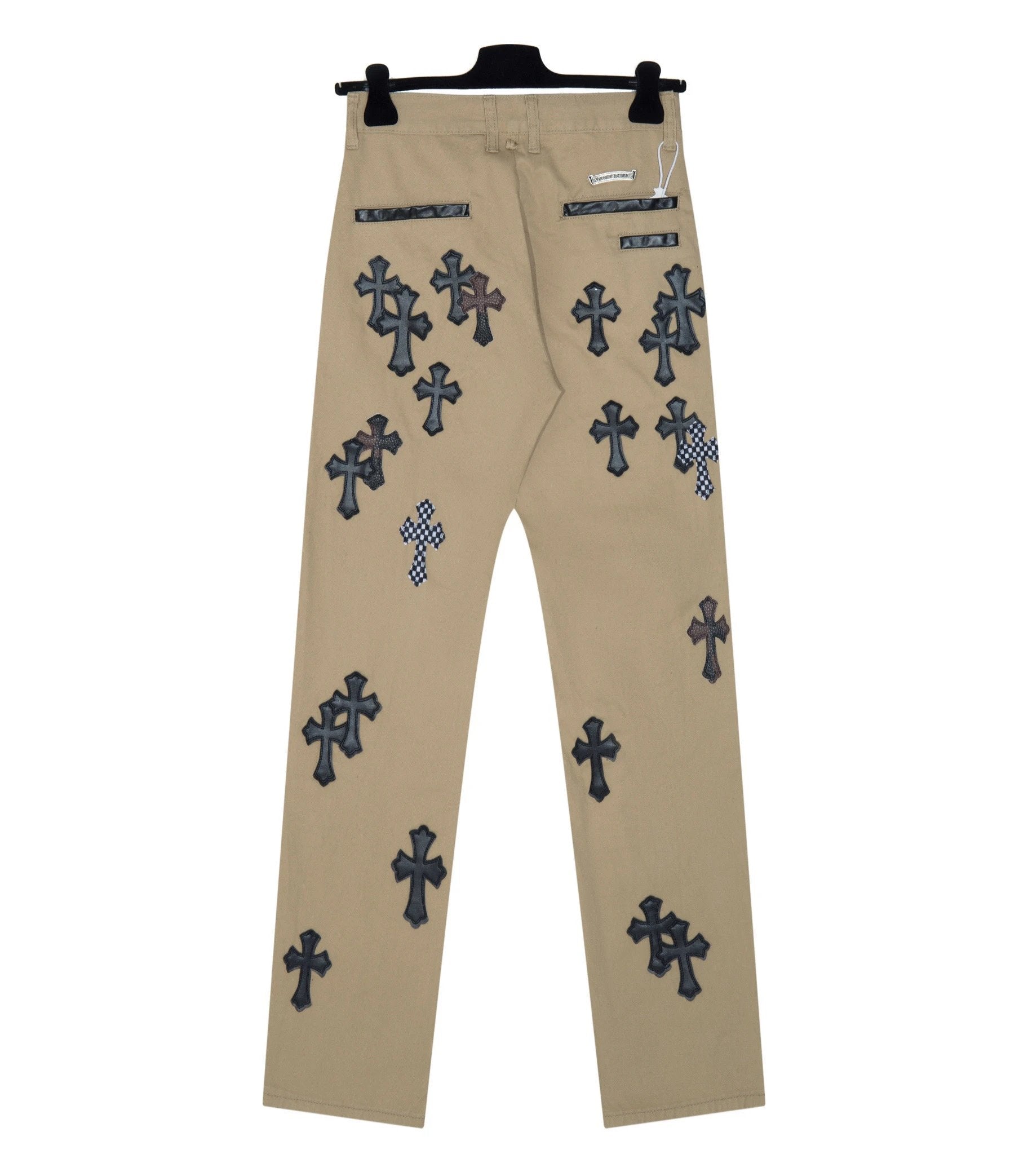 Chrome Hearts Jeans Camouflage Chessboard Cross Veneer logo25ss Spring Summer New Straight Leg Jeans Unisex Slim Fit Long Pants Loose