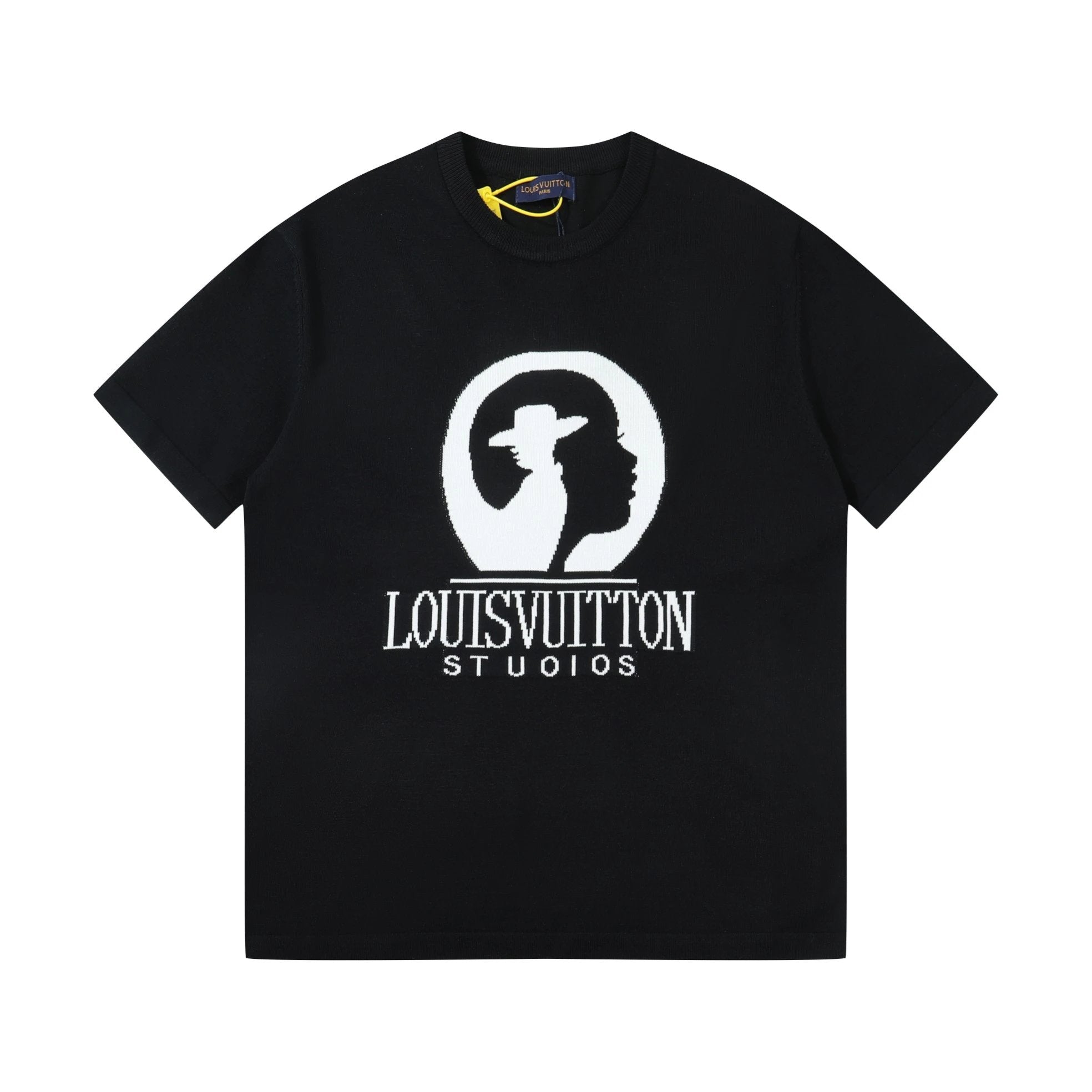 Louis Vuitton LV T-shirt Chest Portrait Jacquard logo round Neck Short Sleeve25ss New Pure Cotton Unisex Style T T-shirt OS Loose Fit Base Shirt Top Half Sleeve T-Shirt