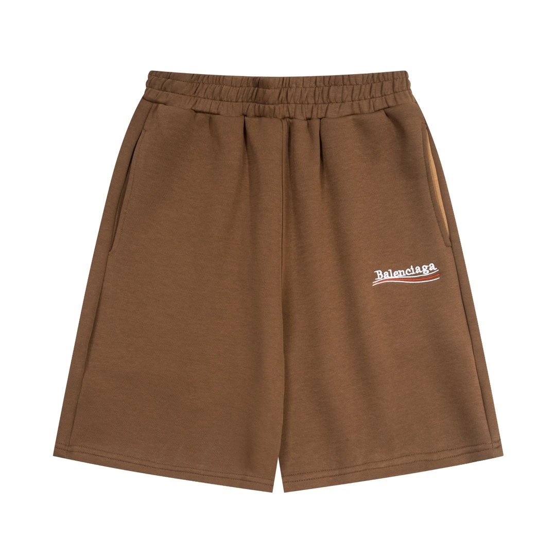 Balenciaga Shorts Front Body Cola Letter Embroidery logo Five-point Shorts25ss New Drawstring Casual Summer Pants American Style5Two-in-One Casual Sweatpants for Men and Women, Pure Cotton Joggers