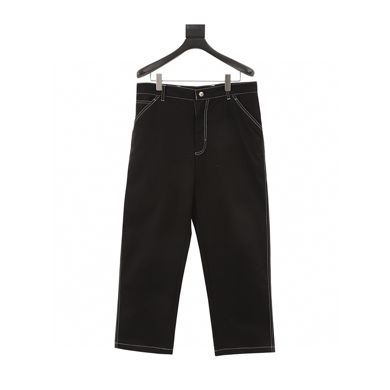 PRADA Sweatpants Contrast Color Bright Line Stretchy Wide-Leg Trousers Men and Women Same Style