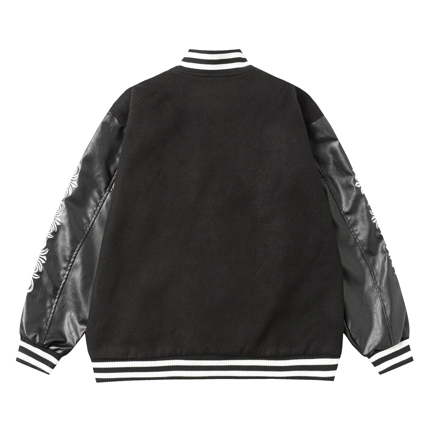 Chrome Hearts Jackets Patchwork Color Baseball Jacket Black and White Contrast Short Coat Towel Embroidery American Letter Unisex Street Style Padded Thickened Jacket