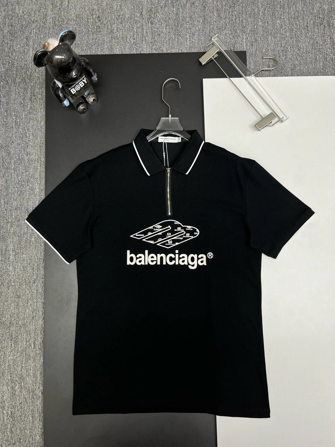 Balenciaga T-shirt Chest Letters logo Embroidery POLO Shirt Lapel Short Sleeve25ss New Unisex Summer Short Sleeve OS Loose T Business Half Sleeve Shirt Plus Size T-Shirt