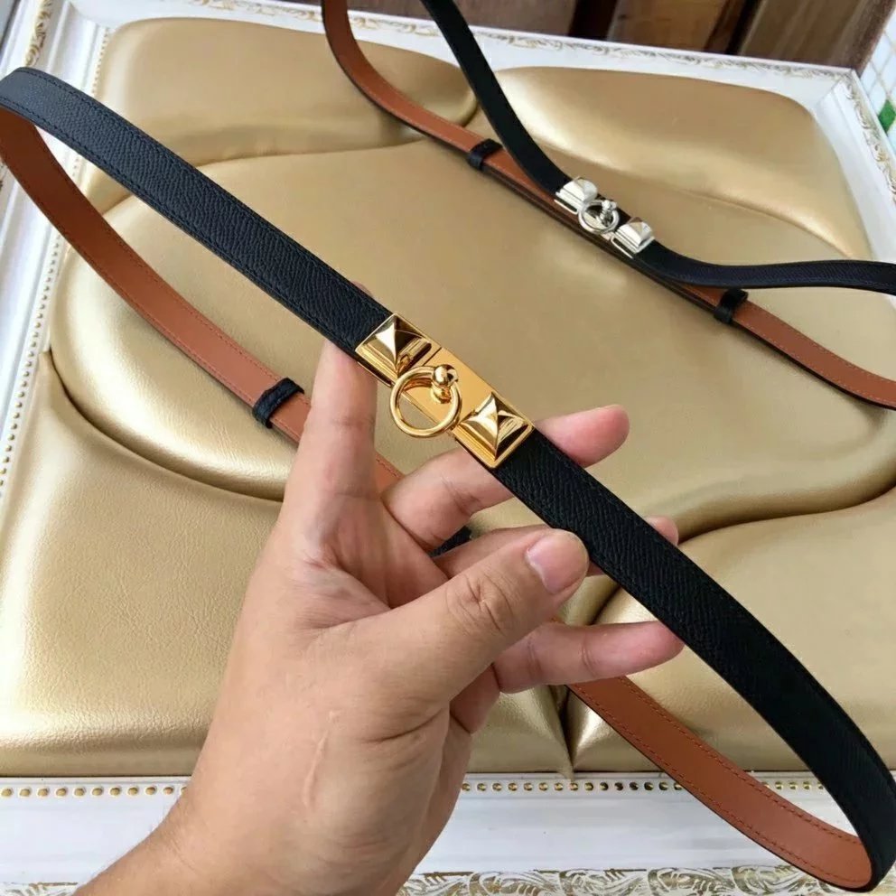 Hermes Belt Top version Brand New and High Quality kelly Belt Women's Imported Cowhide Casual Fashion All-Matching Leather Belt Women's Closing Belt Belt