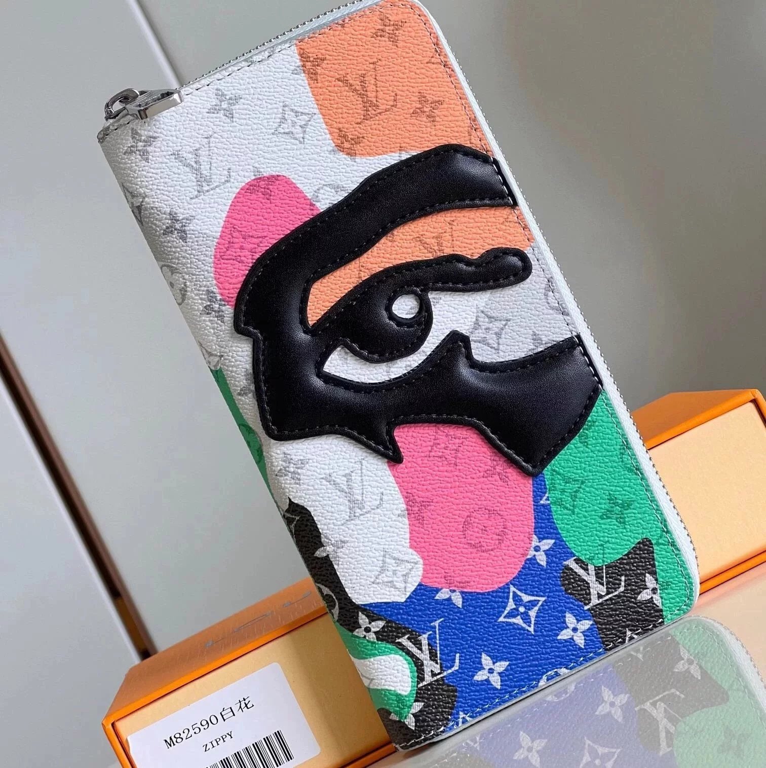 Louis Vuitton LV Wallets/Clutches Top version 【**Version】Faces Theme Series Wallet Wallet Card Holder Monogram Cowhide Zipper Wallet Men's and Women's Same Wallet Card Holder