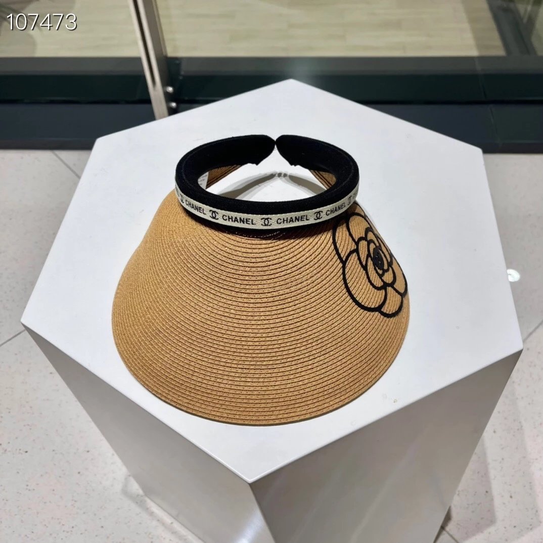 Chanel Hat High Quality New Fine Debate Camellia Topless Hat Super Sweet Super Lovely Small Empty Top,The Details and Texture Are Perfect!Colorful the Whole Summer Begins