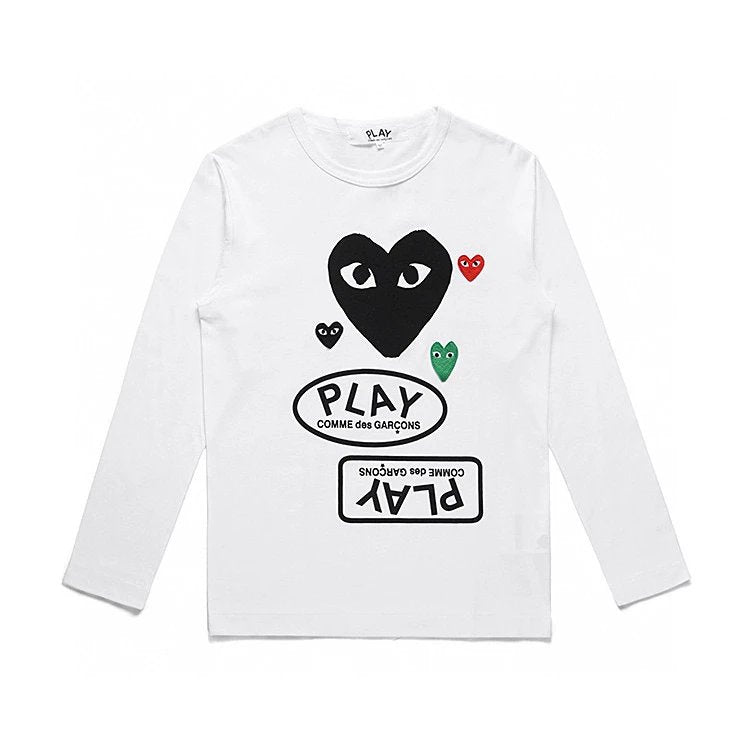 Rei Kawakubo Hoodie Top Version T Women's T-shirt Play ARM Baoling Love Bottoming Shirt Men's Couple Loose Casual Long Sleeves Top